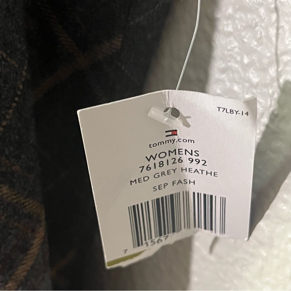 Tommy Hilfiger Womens Wool Blend Plaid Sleeveless Mini Dress - Sz 14 - Picture 5 of 7